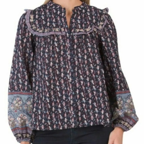 Joie Prairie Peasant Blouse - Picture 1 of 9